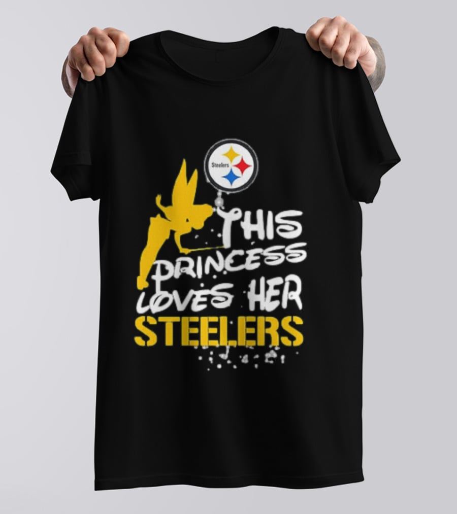 Tinkerbell This Princess Loves Her Steelers Pittsburgh Steelers T-Shirt