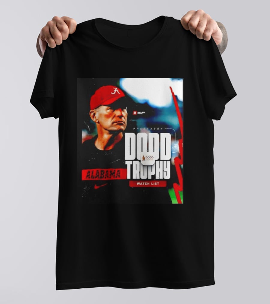 Alabama Crimson Tide Preseason Dodd Trophy List Kalen DeBoer Nike T-Shirt