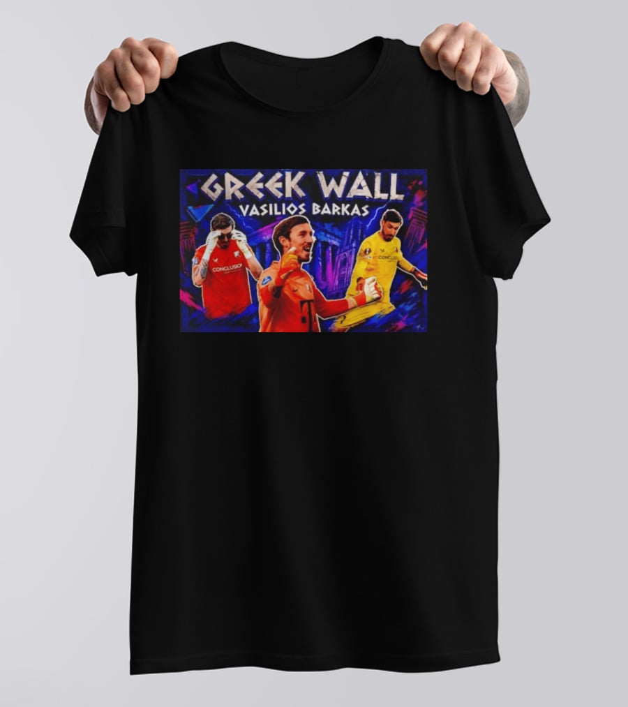 Greek Wall Vasilios Barkas Goalkeeper Collage T-Shirt