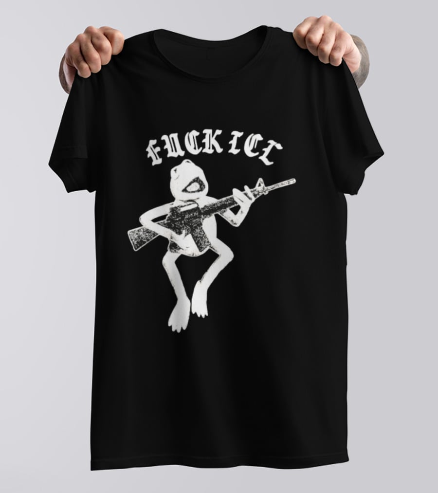 FUCKICE Kermit Frog United Snakes Meme T-Shirt