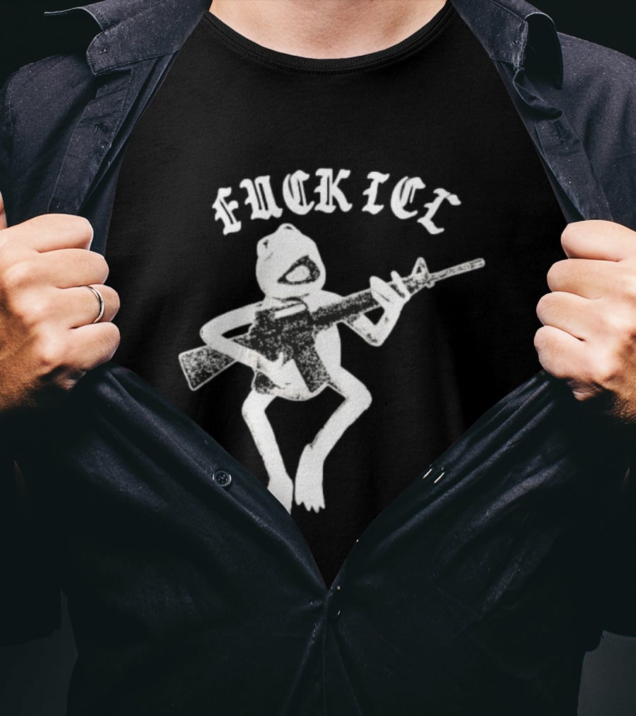 FUCKICE Kermit Frog United Snakes Meme T-Shirt