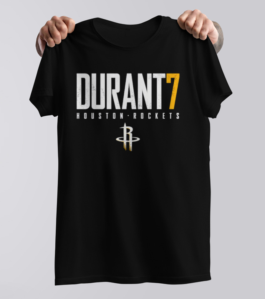 Kevin Durant 7 Houston Rockets Logo Official NBA T-Shirt