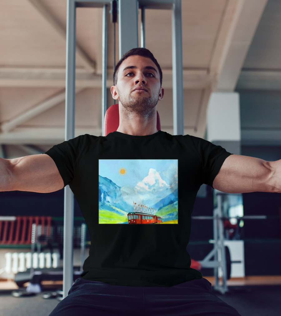 Lionel Messi Argentina Football Team Celebration On Swiss Alps Train T-Shirt