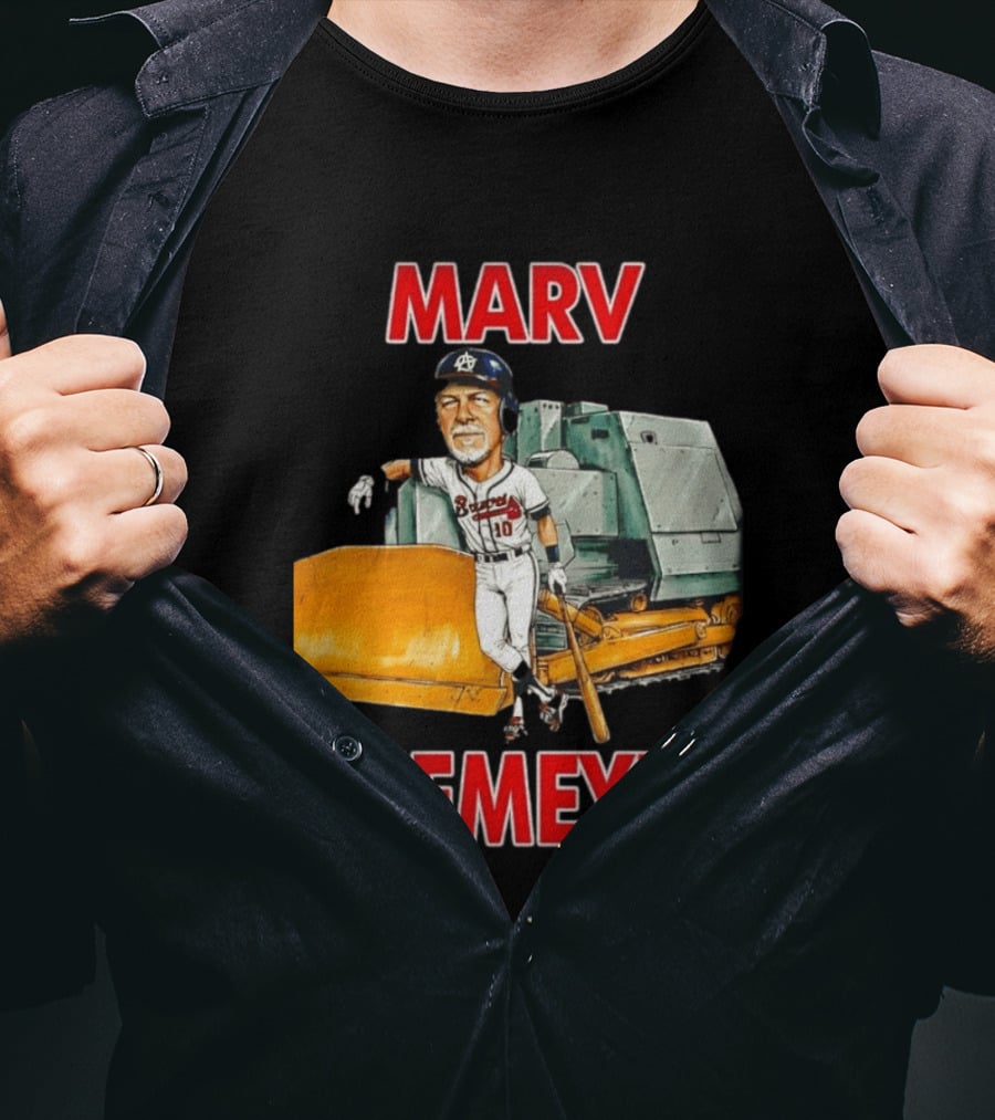Marv Heemeyer Braves Player And Bulldozer Combo T-Shirt