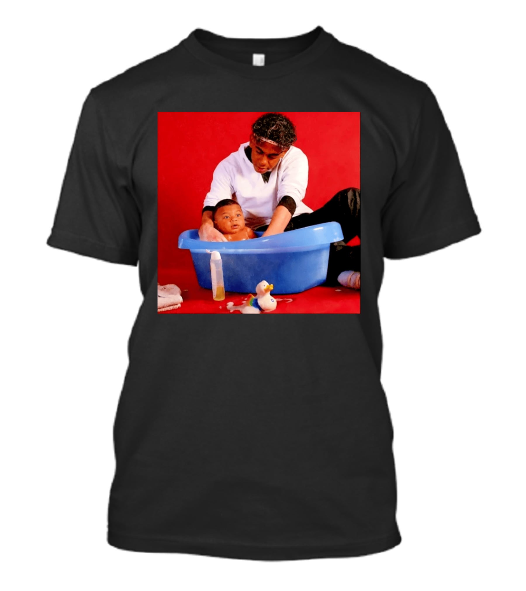 Mbappé Yamal Bath Time Meme With Baby In Blue Tub And Duck T-Shirt