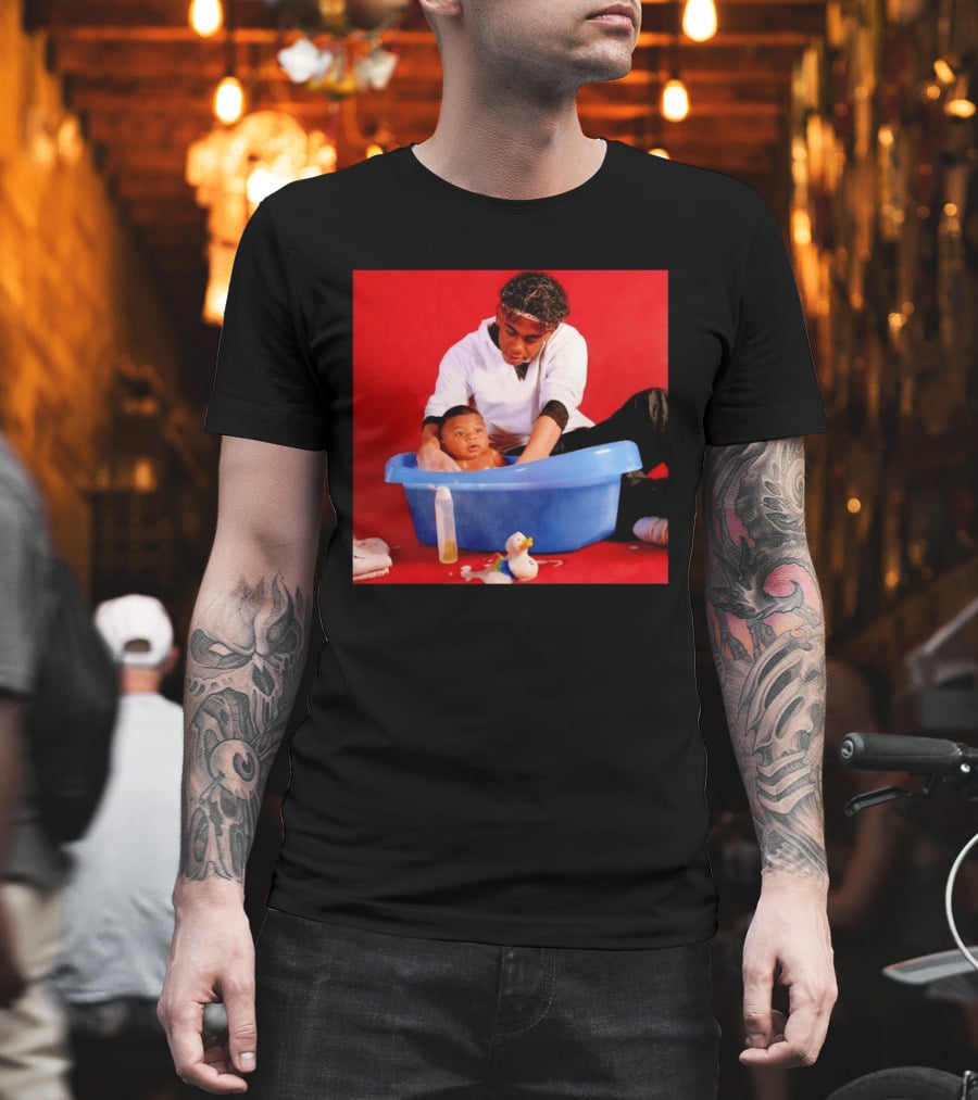 Mbappé Yamal Bath Time Meme With Baby In Blue Tub And Duck T-Shirt