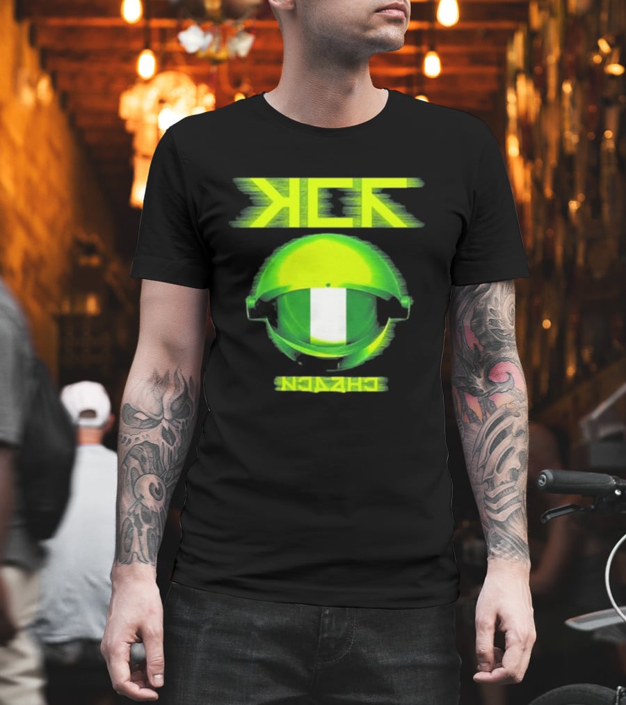 My Chemical Romance MCR Neon Green Glitch Helmet Italy Florence Visarno Arena 15 July 2026 T-Shirt