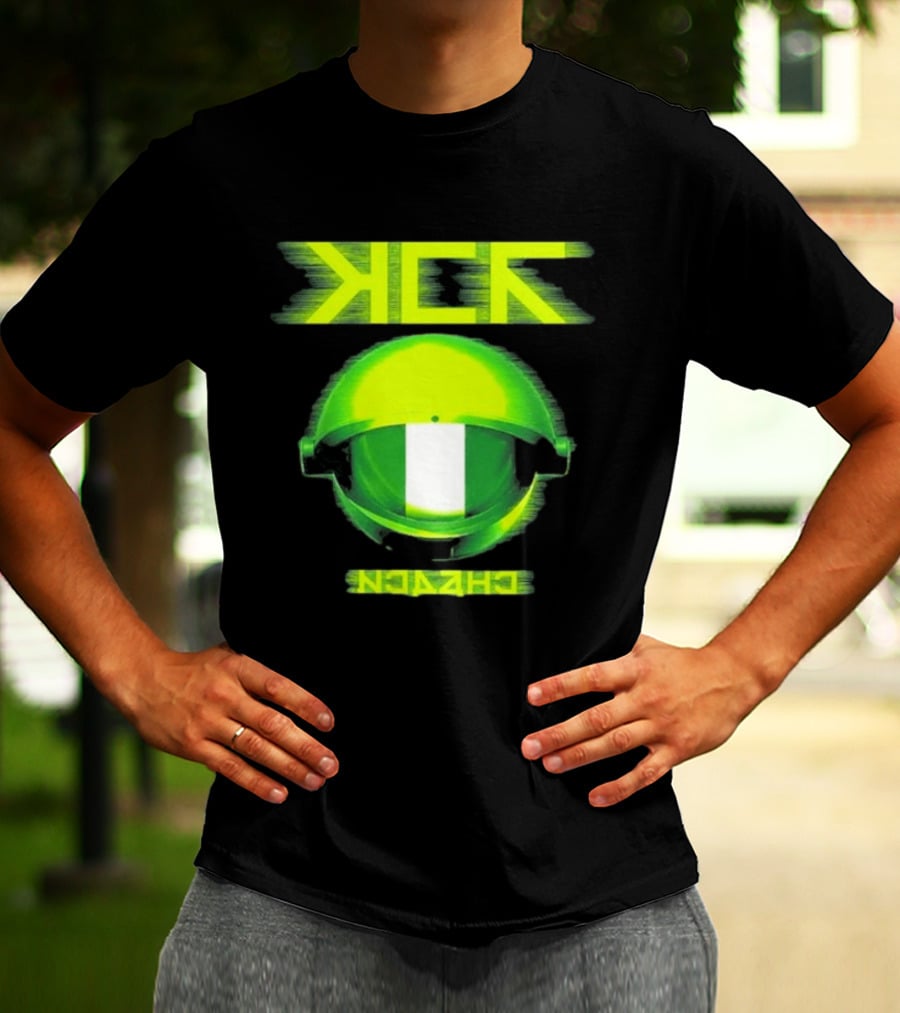 My Chemical Romance MCR Neon Green Glitch Helmet Italy Florence Visarno Arena 15 July 2026 T-Shirt