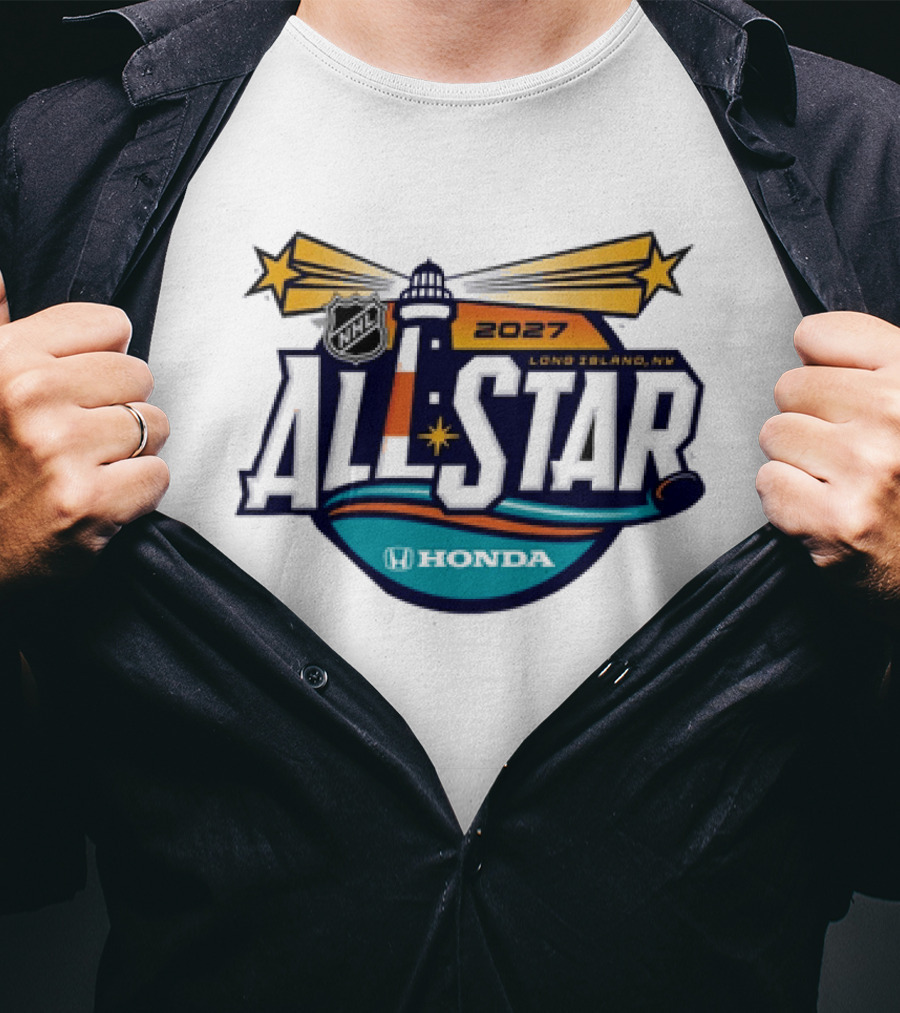 2027 NHL All Star Long Island Honda Lighthouse Stars T-Shirt