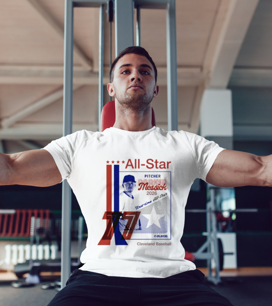 Cleveland Guardians Parker Messick First Time All Star 2026 Pitcher Three Stars T-Shirt