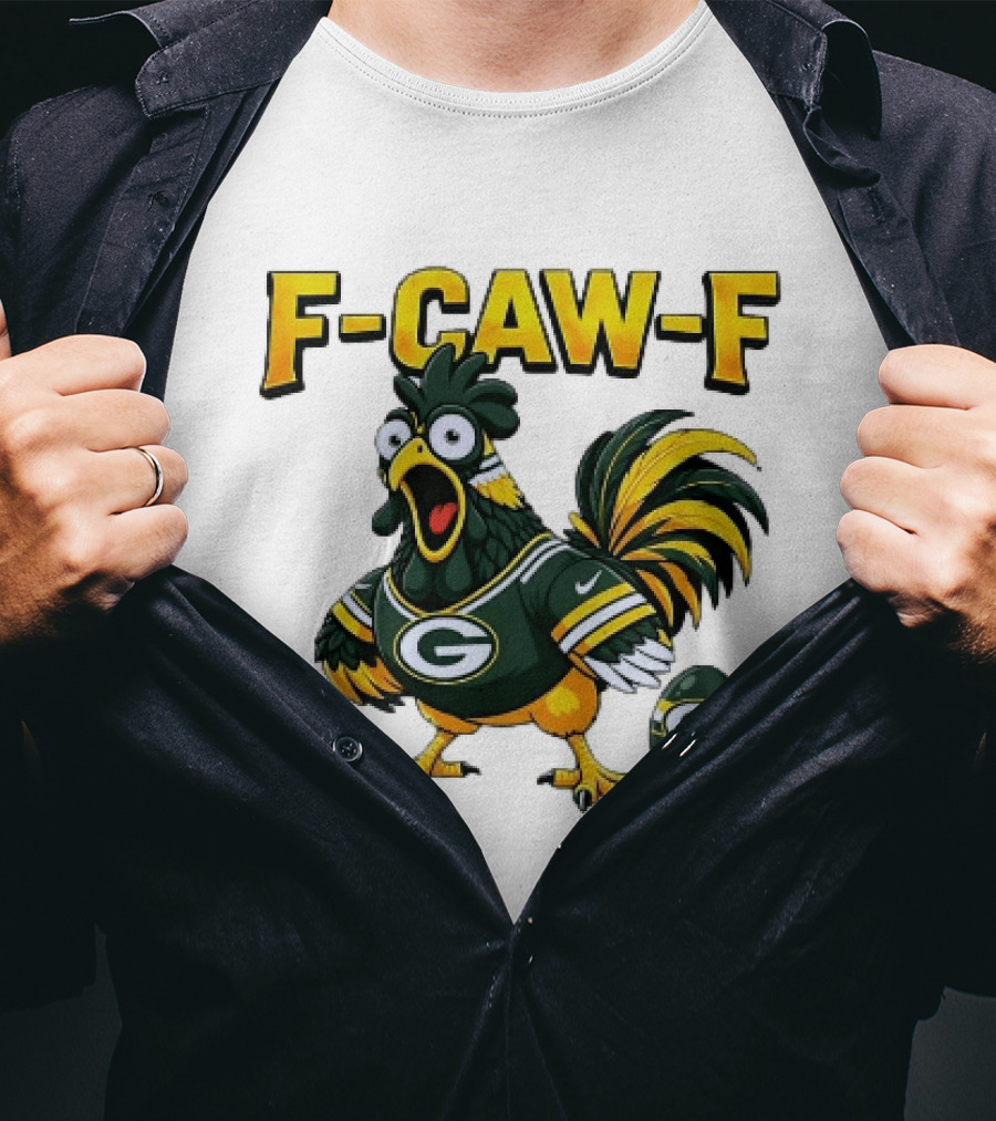 F CAW F Green Bay Packers Rooster Football Fan T-Shirt