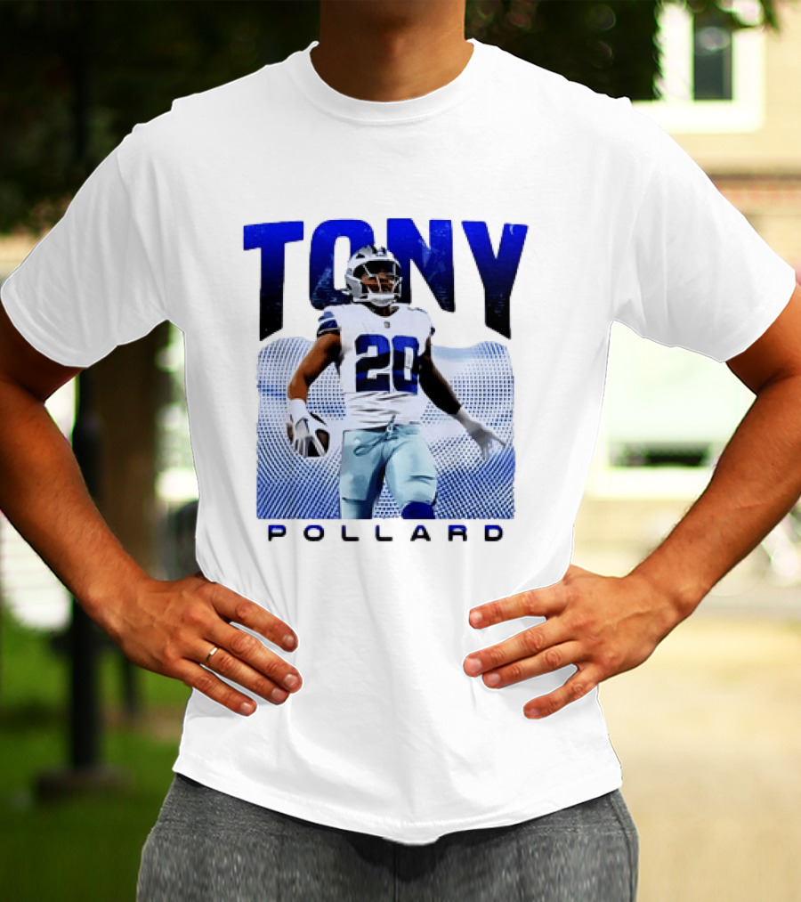 Tony Pollard Dallas Cowboys Number 20 Football Player T-Shirt