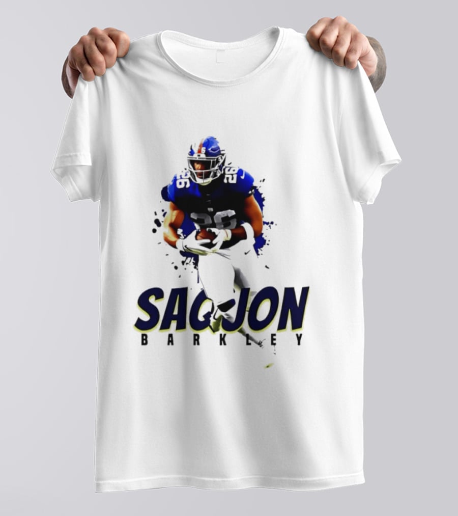 Saquon Barkley 26 New York Giants Running Back Sports T-Shirt