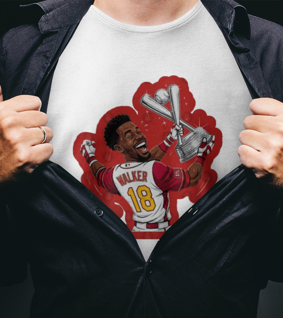 Jordan Walker 18 You Dont Boo Nobodies STL Victory Baseball Trophy T-Shirt
