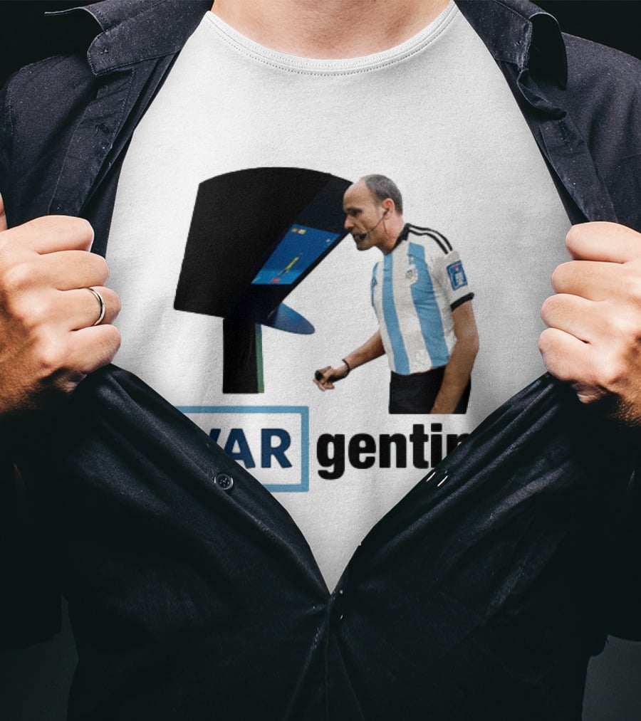 VAR Argentina Football Referee Interaction T-Shirt
