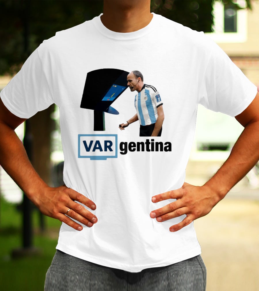 VAR Argentina Football Referee Interaction T-Shirt