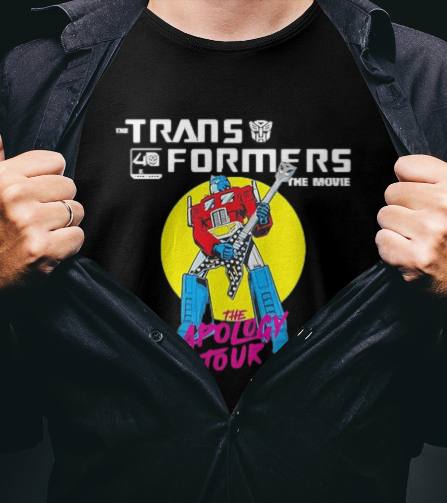 40 Years Transformers The Movie Optimus Prime The Apology Tour T-Shirt