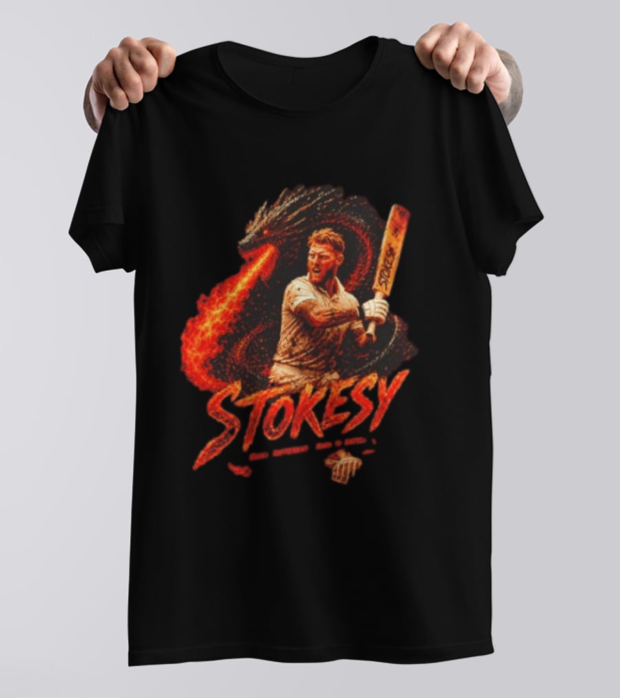 Ben Stokes England Cricket Team STOKESY Built Different Born To Battle Fiery Dragon T-Shirt
