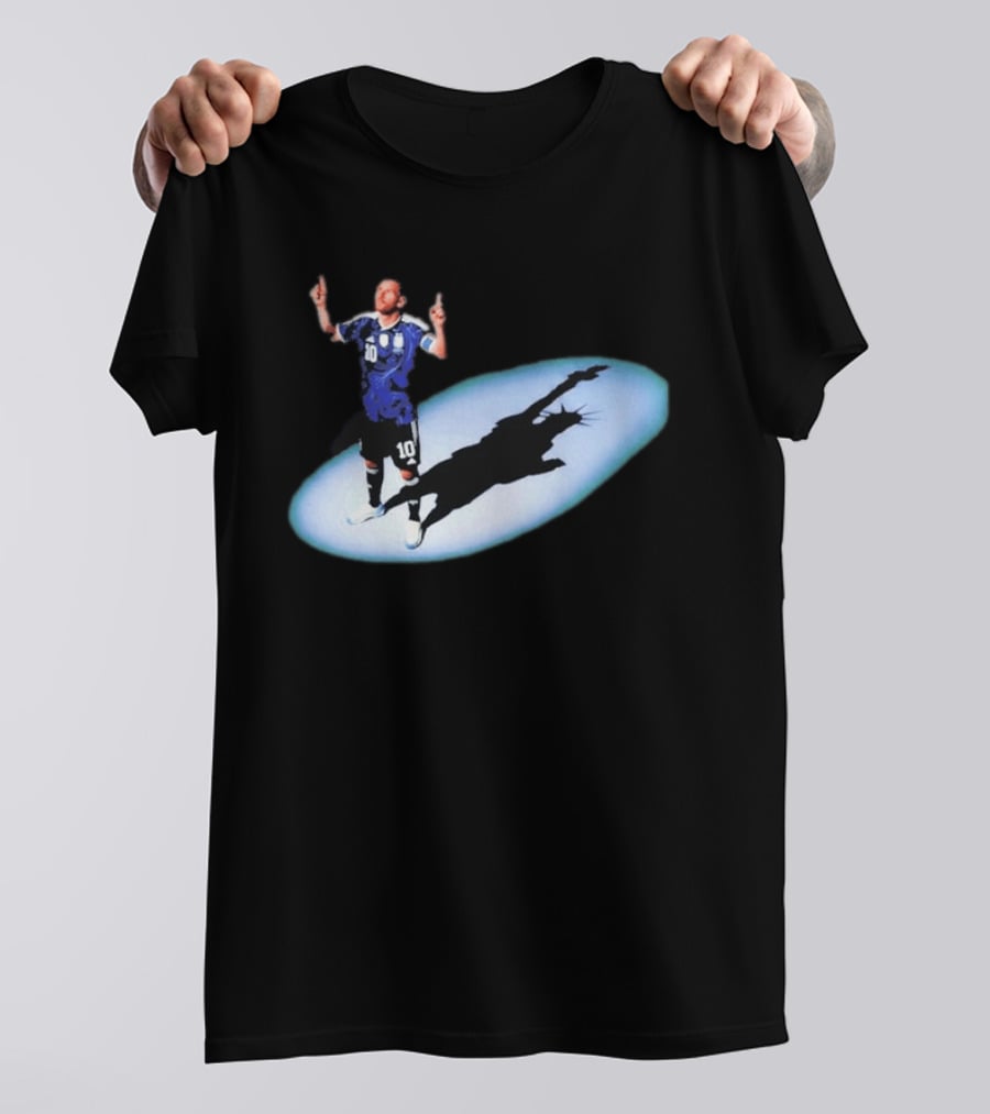 Lionel Messi Iconic Argentina Celebration With Liberty Shadow T-Shirt