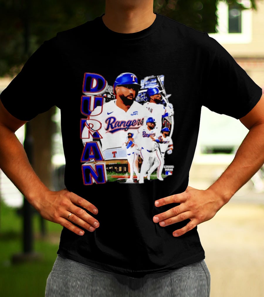 Ezequiel Duran Texas Rangers Player Nike Jersey Collage T-Shirt