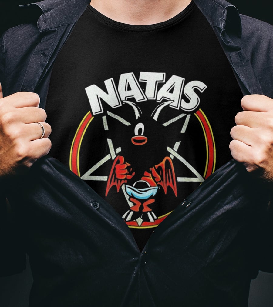 Natas Devil Thumbs Up Pentagram T-Shirt