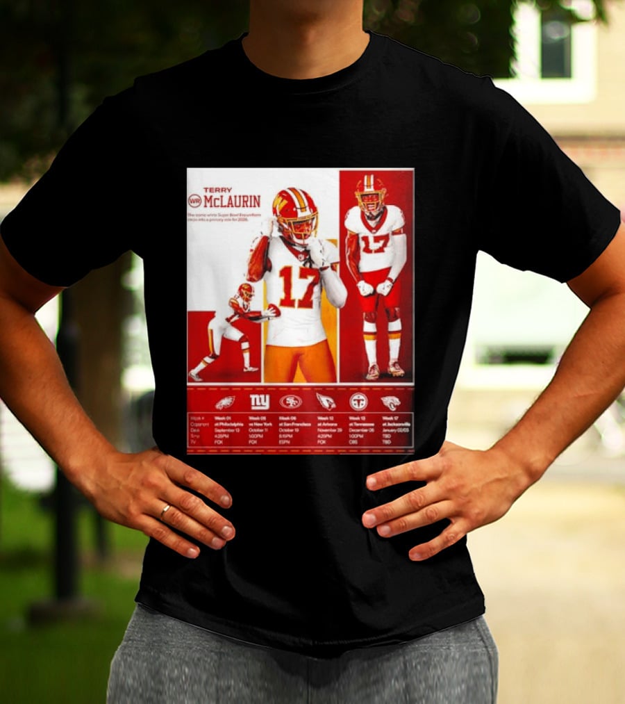 Terry McLaurin Washington Commanders 2026 Schedule NFL Football 17 Jersey Fan Gear T-Shirt
