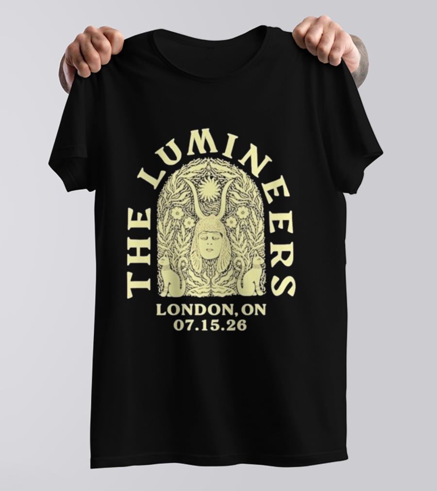 The Lumineers London ON 07.15.26 Concert Event Art Floral Motif T-Shirt