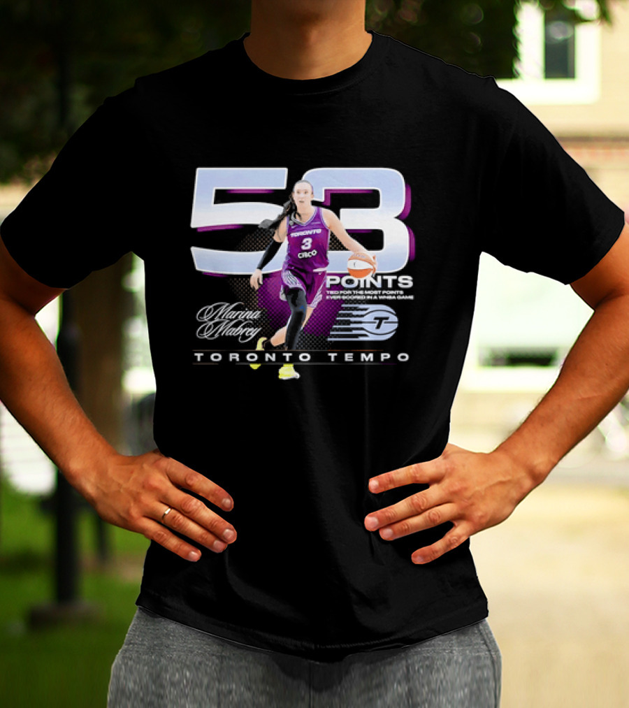 Toronto Tempo Marina Mabrey 53 Points Basketball T-Shirt