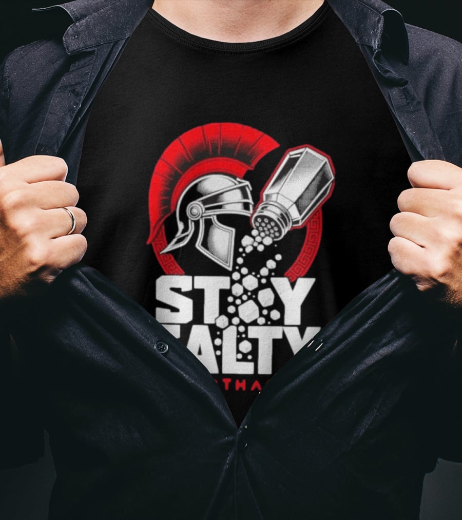 Stay Salty Carthage Roman Republic Rome Punic Wars Greek Helmet Salt Shaker T-Shirt