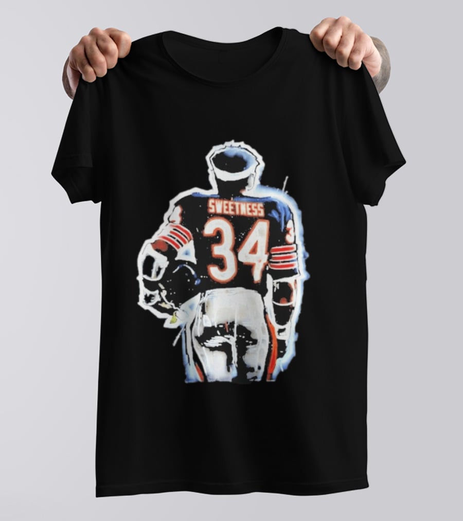 Walter Payton Sweetness 34 Chicago Bears Football Jersey Player T-Shirt