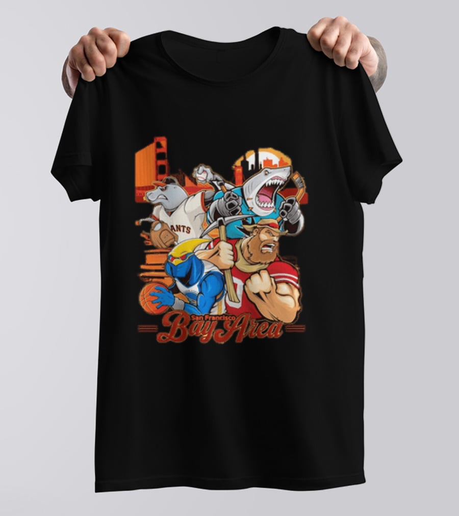 San Francisco Bay Area Giants Sharks Warriors 49ers Sports Collage T-Shirt