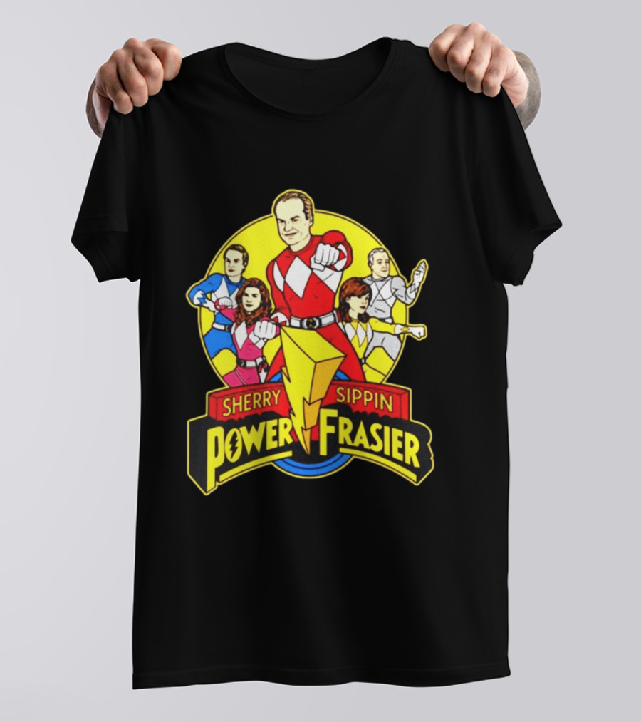 Sherry Sippin Power Frasier Kelsey Grammer 90s TV Mashup T-Shirt