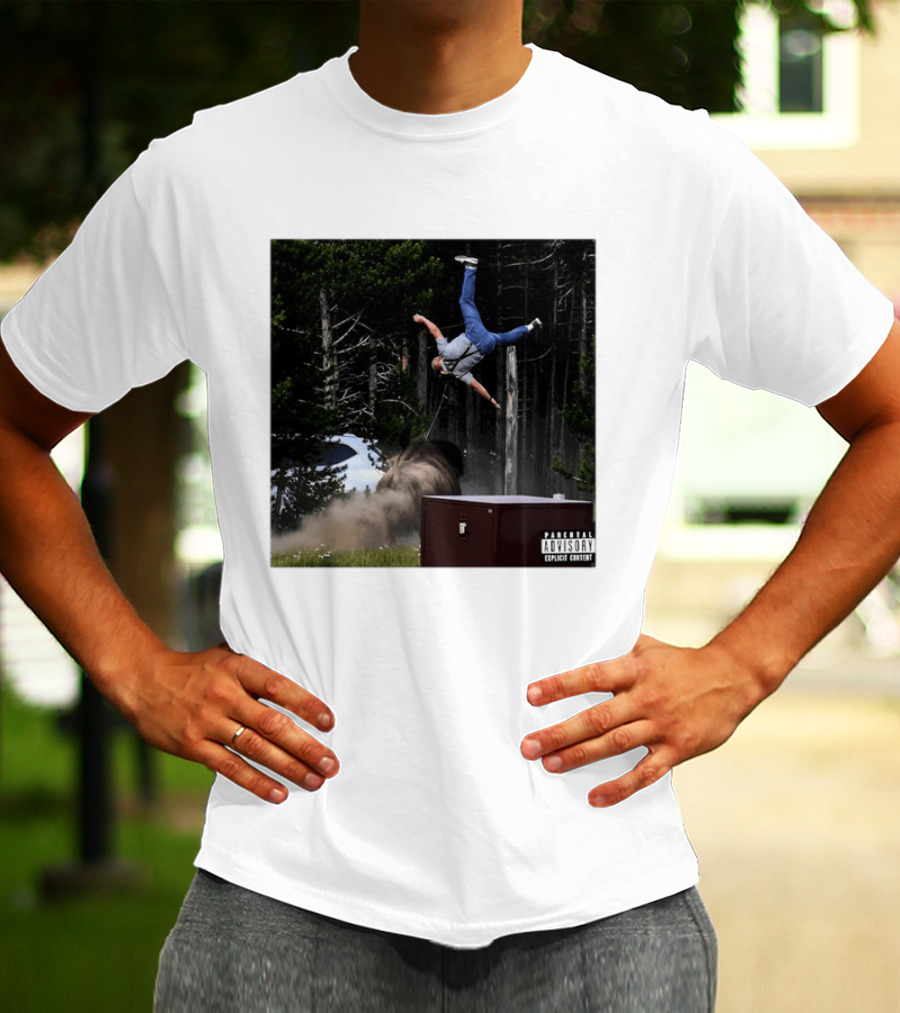 Bison Do Not Pet The Fluffy Cows National Park Parental Advisory Explicit Content Warning T-Shirt