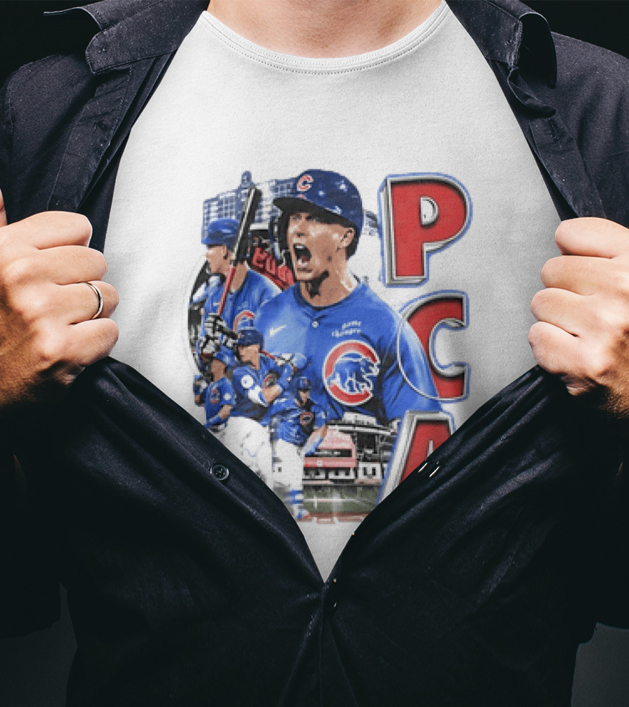 PCA Pete Crow Armstrong Chicago Cubs Baseball Collage T-Shirt