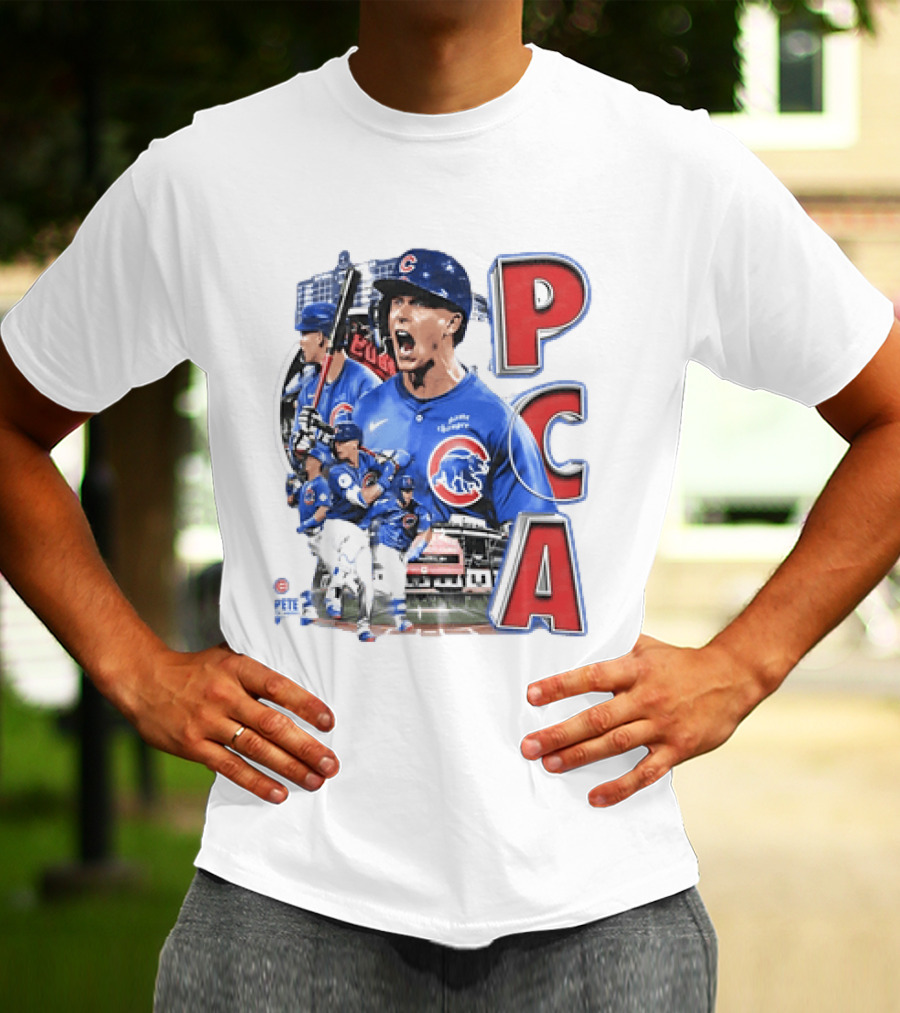 PCA Pete Crow Armstrong Chicago Cubs Baseball Collage T-Shirt