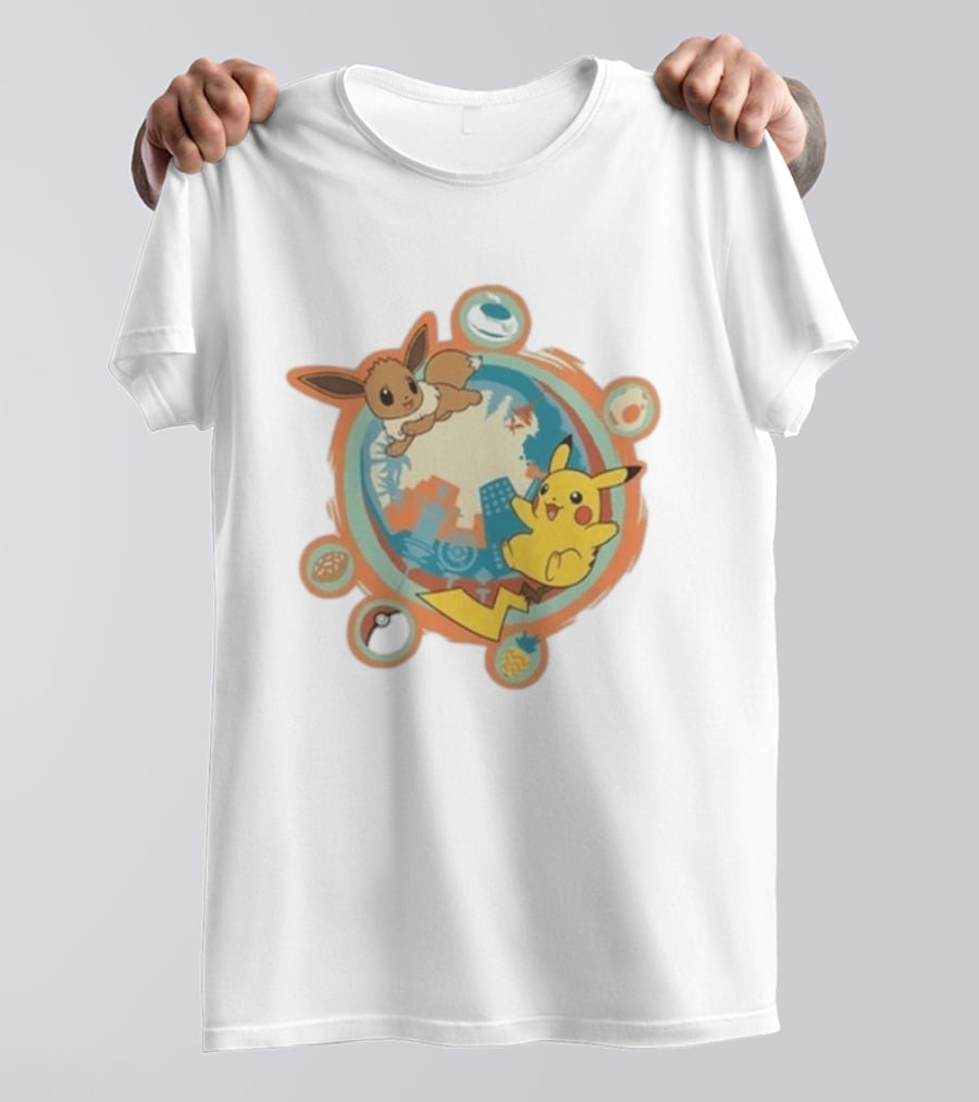Pokémon 10 Year Anniversary 2026 Pikachu Eevee Celebration T-Shirt