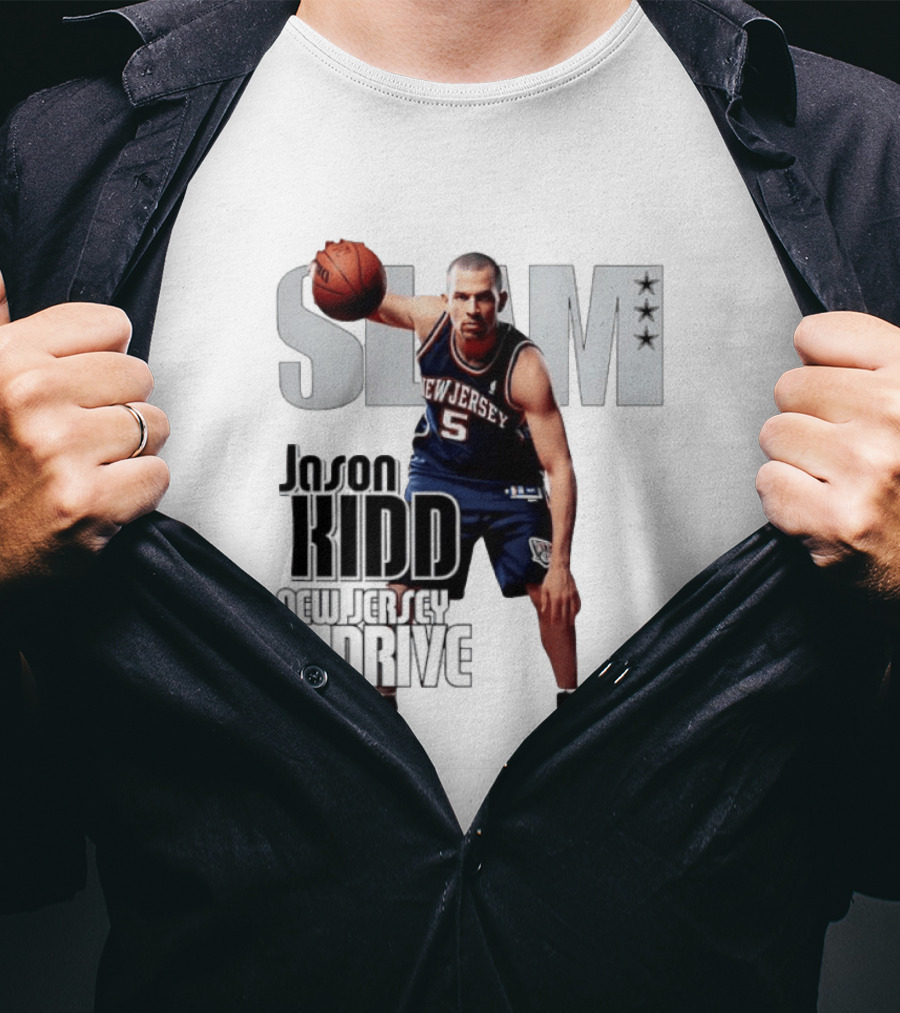 SLAM Magazine Jason Kidd New Jersey Drive Nets Basketball T-Shirt