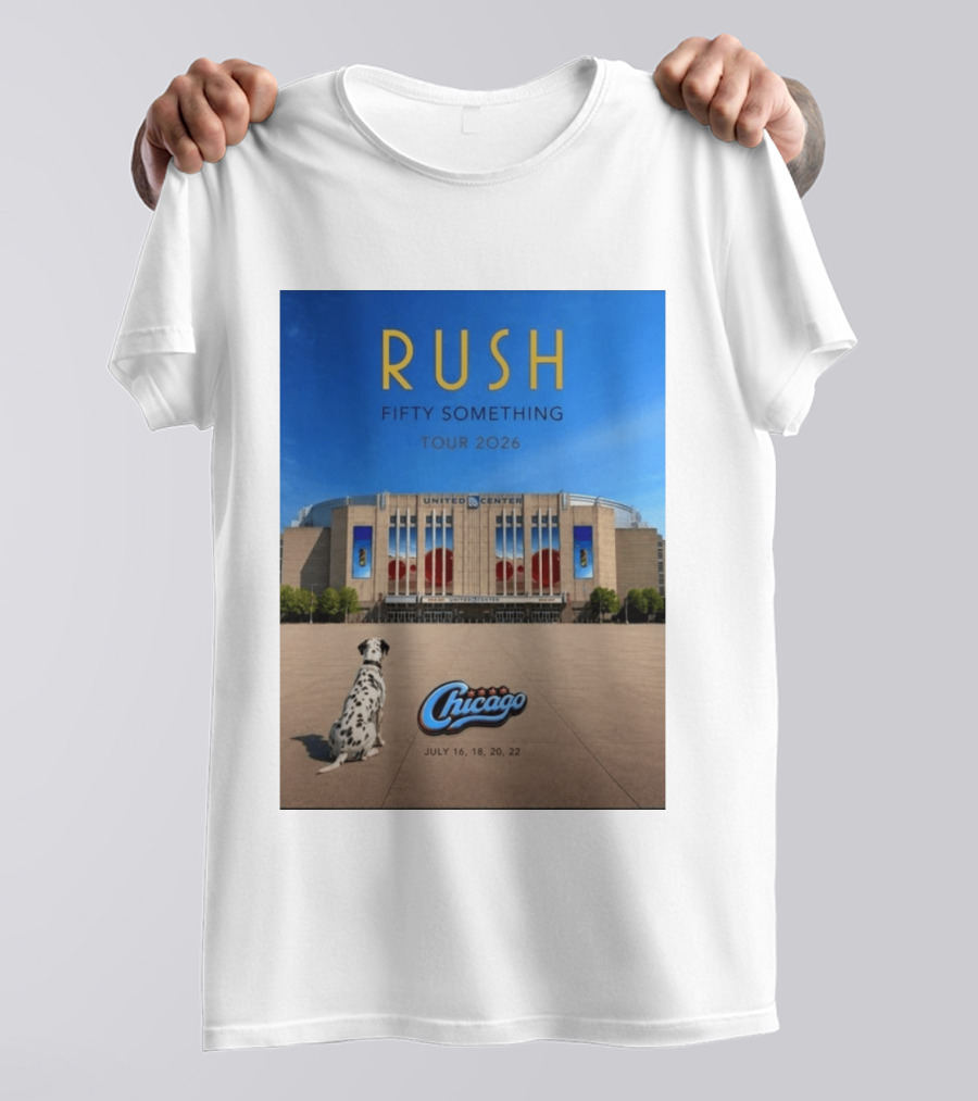 Rush Fifty Something Tour 2026 Chicago United Center July 16 18 20 22 Event T-Shirt