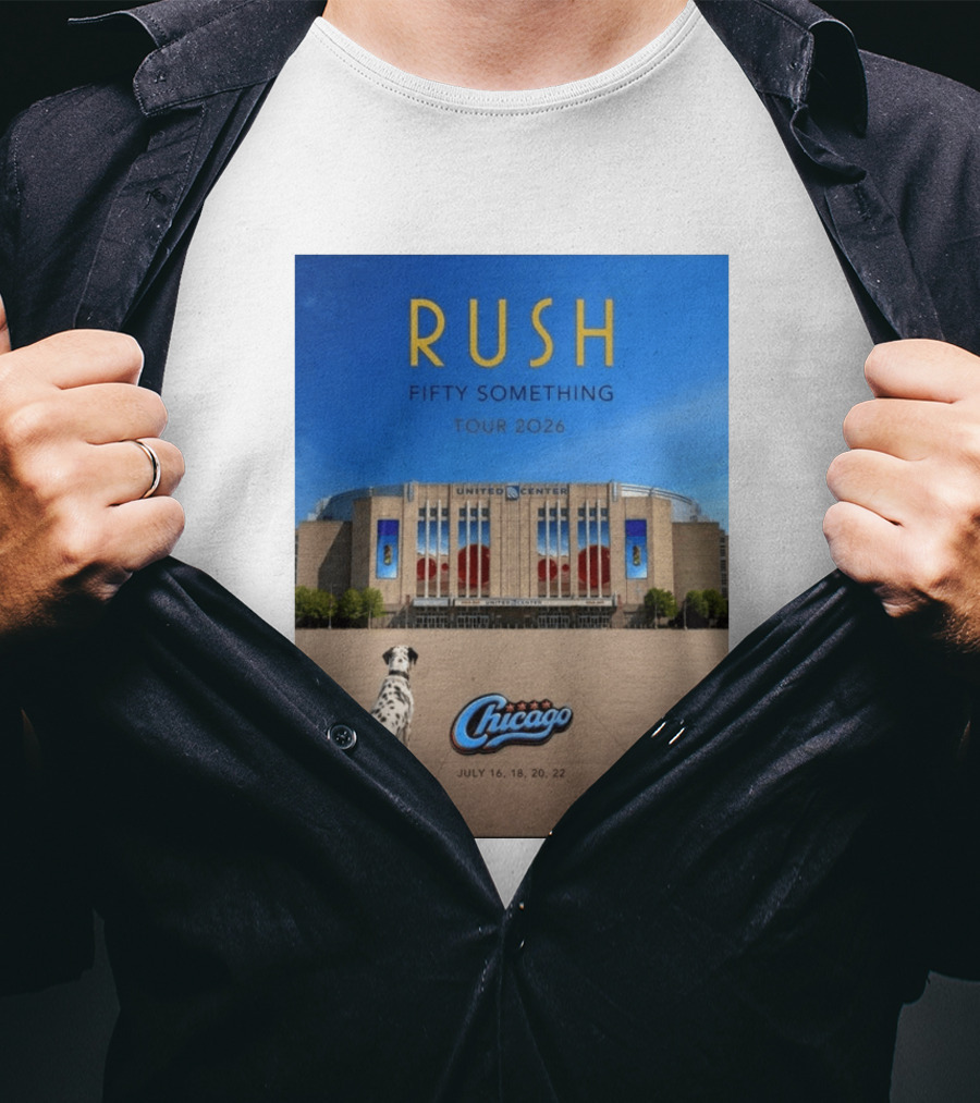 Rush Fifty Something Tour 2026 Chicago United Center July 16 18 20 22 Event T-Shirt