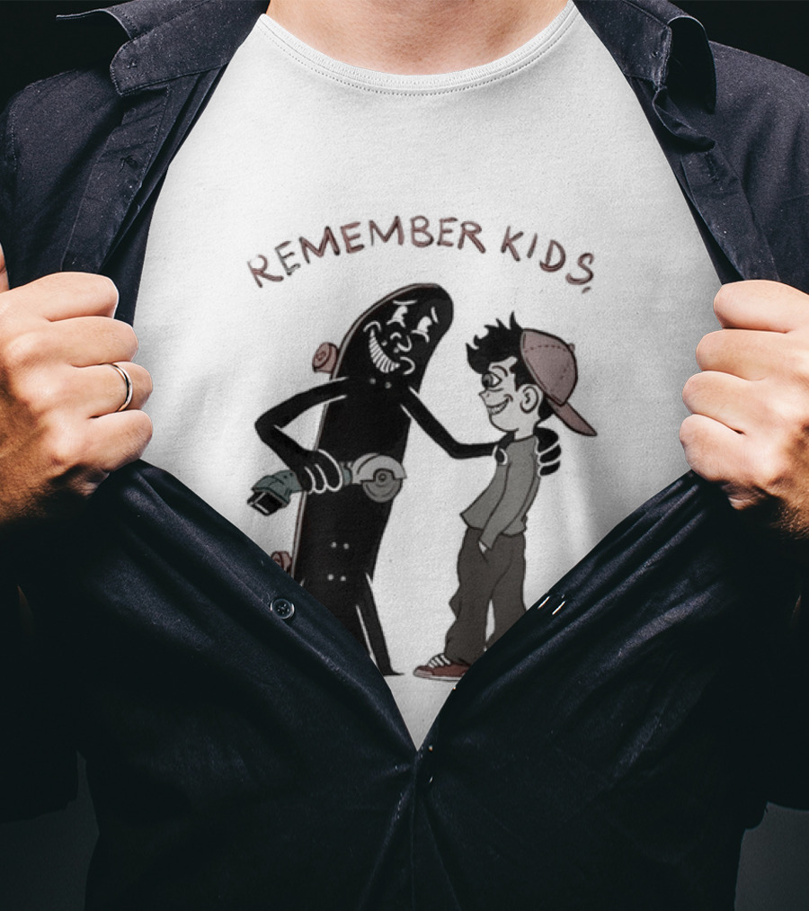 Remember Kids Skateboard Flock Two Pounds Copper Gold T-Shirt