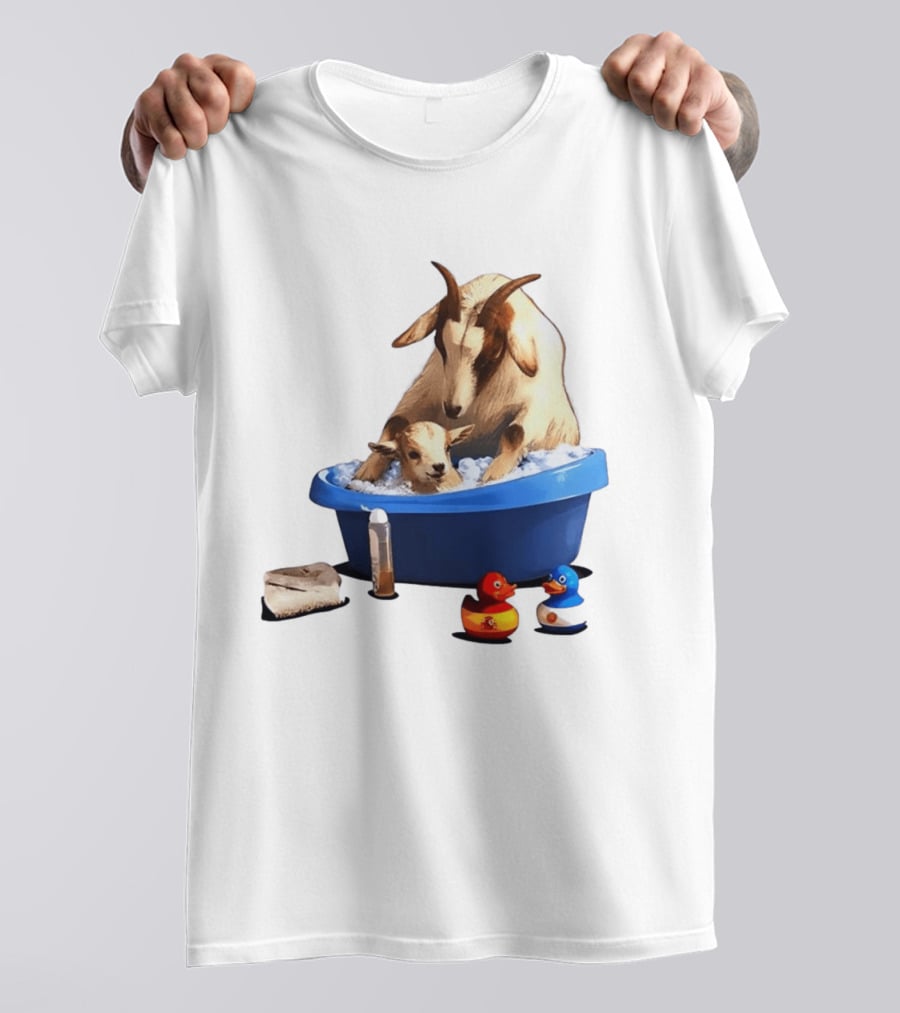 Spain Argentina Rubber Duckies Goat Bath Fun Time T-Shirt
