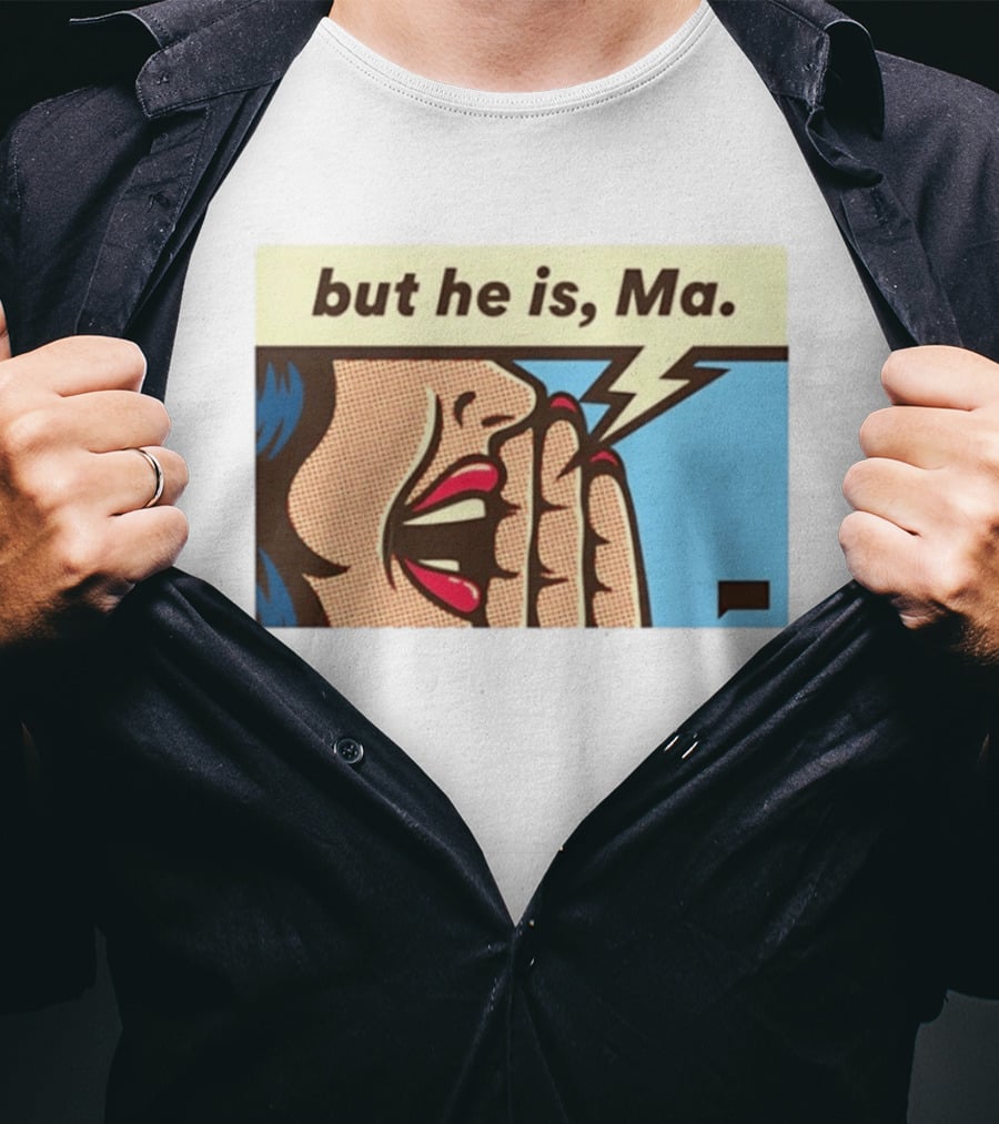 The Real Housewives Of Rhode Island But He Is Ma Pop Art Style Comic Speech Bubble T-Shirt