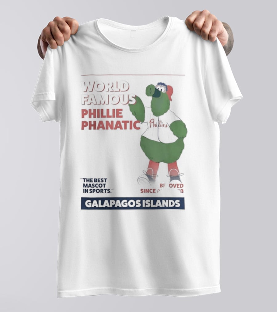 World Famous Phillie Phanatic Galapagos Islands April 1978 Phillies T-Shirt
