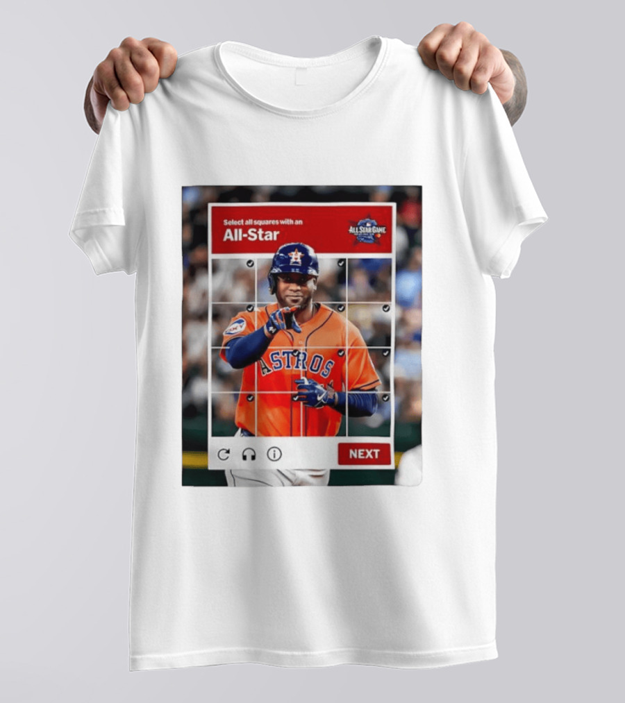 Yordan Alvarez Houston Astros Select All Squares All Star Captcha Meme T-Shirt