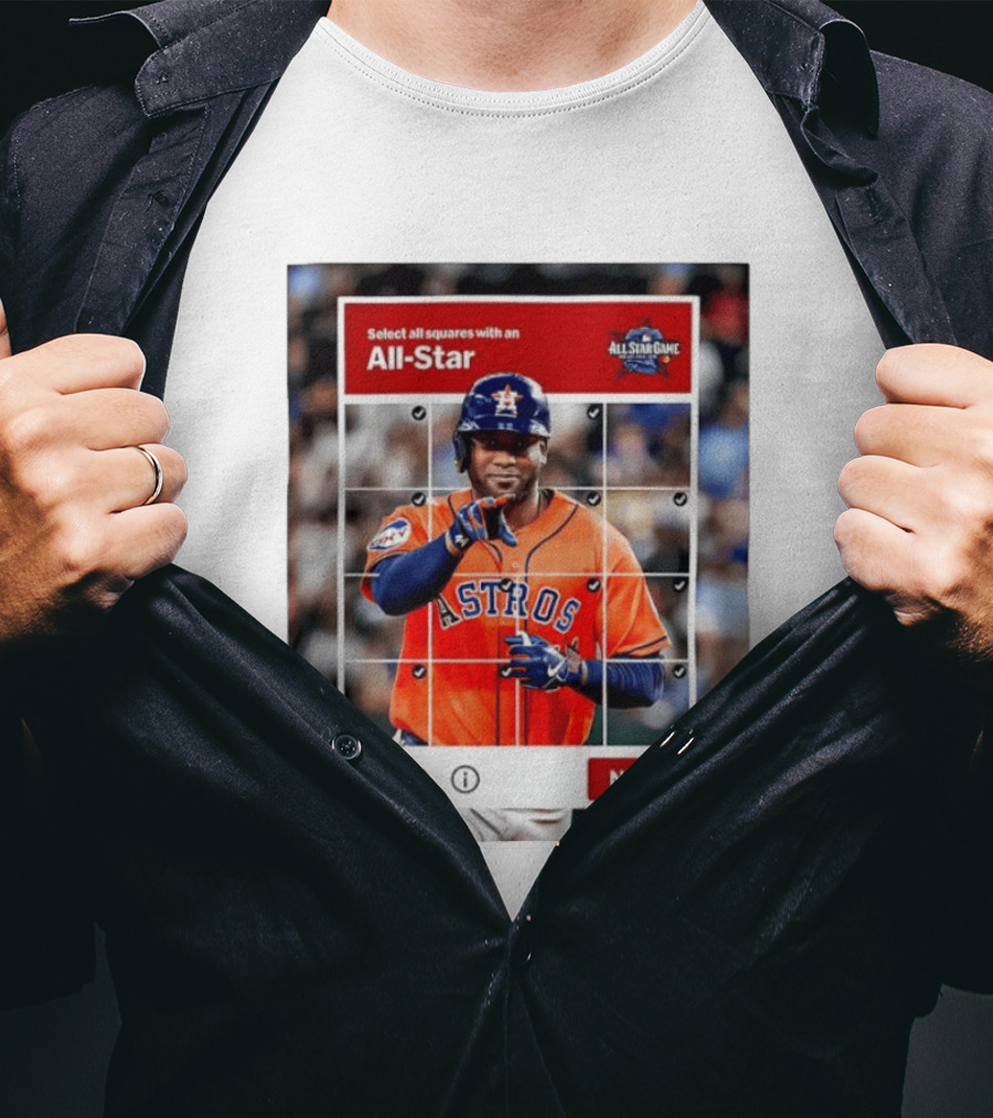 Yordan Alvarez Houston Astros Select All Squares All Star Captcha Meme T-Shirt