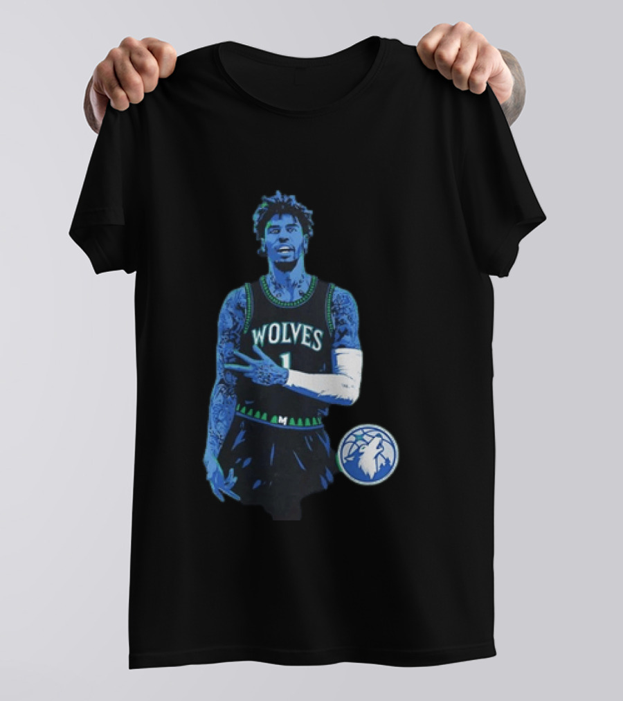 Anthony Edwards Wolves 1 Minnesota Timberwolves Basketball T-Shirt