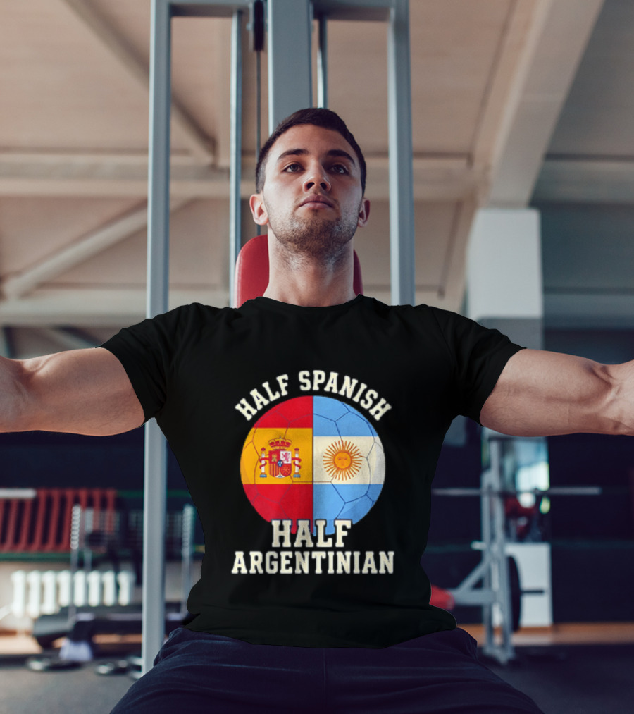 Half Spanish Half Argentinian Flag Ball T-Shirt