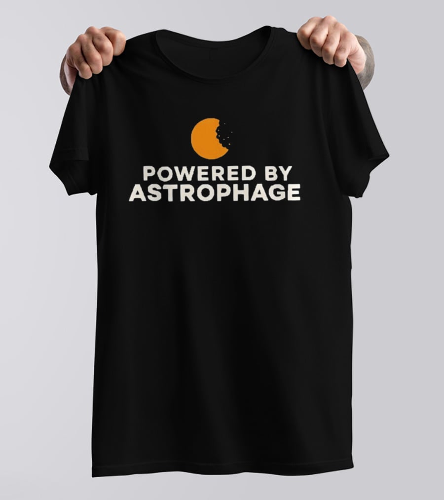 Powered By Astrophage Orange Planet Bite T-Shirt