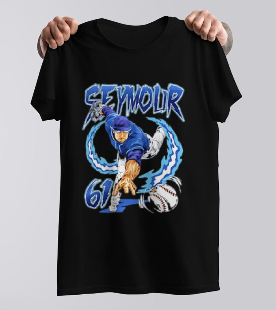 Seymour 61 Pitcher Action Tampa Bay Rays T-Shirt