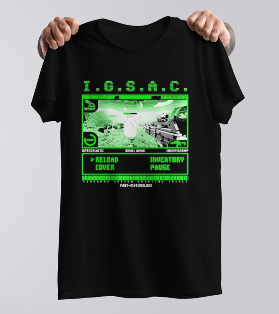 I.G.S.A.C Reload Cover Inventory Pause Gaming Interface Display T-Shirt